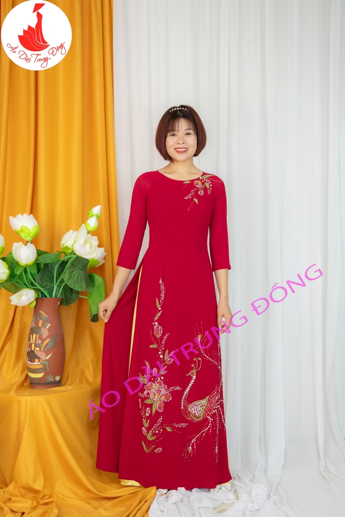 Áo Dài đính kết vải Chifon