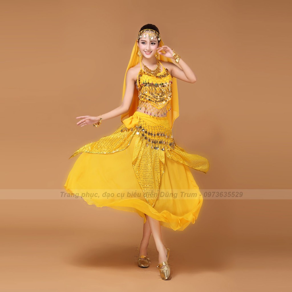 Trang phục múa Ấn Độ người lớn mẫu Váy kết hợp Áo yếm