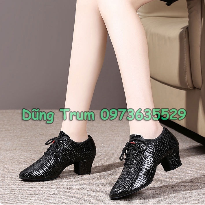 GIÀY KHIÊU VŨ OXFORD CAO CẤP HỌA TIẾT VÂN ĐÁ 5CM NHẢY DANCESPORTS SIÊU ĐẸP KV27
