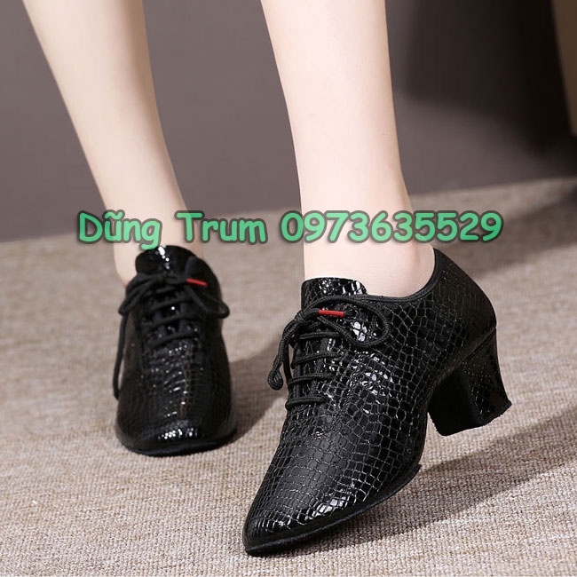 GIÀY KHIÊU VŨ OXFORD CAO CẤP HỌA TIẾT VÂN ĐÁ 5CM NHẢY DANCESPORTS SIÊU ĐẸP KV27