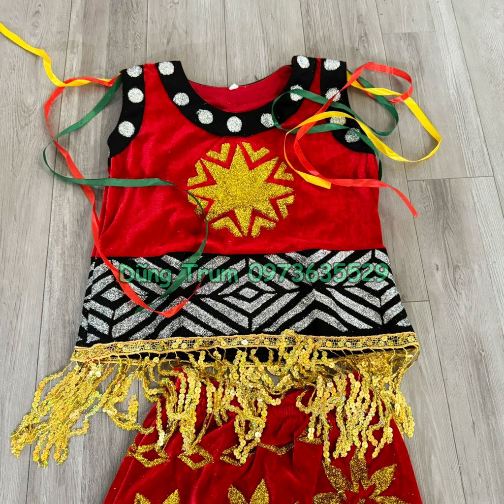 Trang phục Tây Nguyên trẻ em hóa trang dân tộc Tây Nguyên