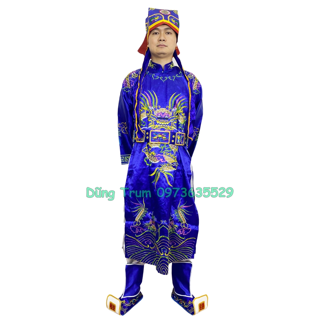 Trang phục Táo Quân vải phi bóng đầy đủ chi tiết màu sắc