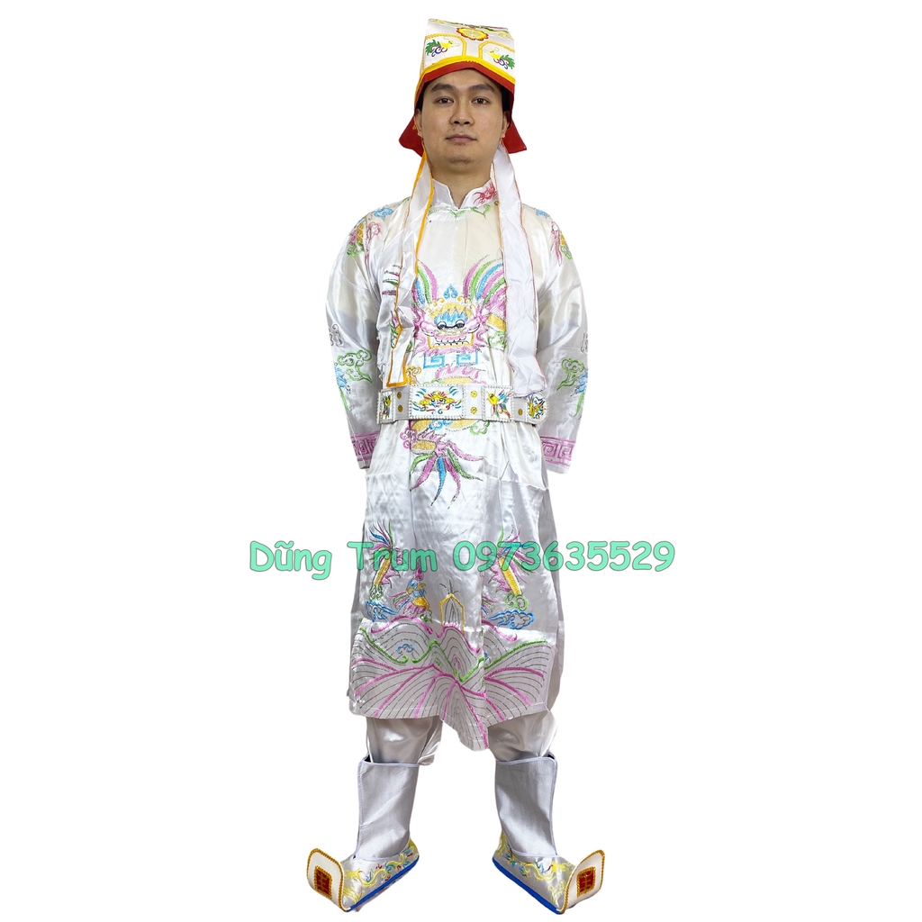 Trang phục Táo Quân vải phi bóng đầy đủ chi tiết màu sắc