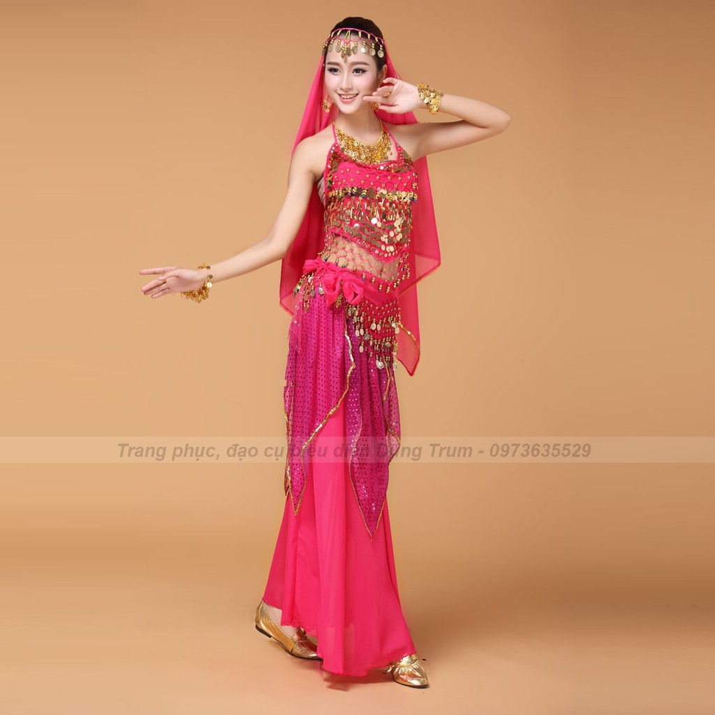 Trang phục múa Ấn Độ người lớn mẫu Váy kết hợp Áo yếm