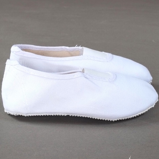 Giày múa dưỡng sinh đế bệt cao su, giày múa bale đồng diễn hội thao ngoài trời