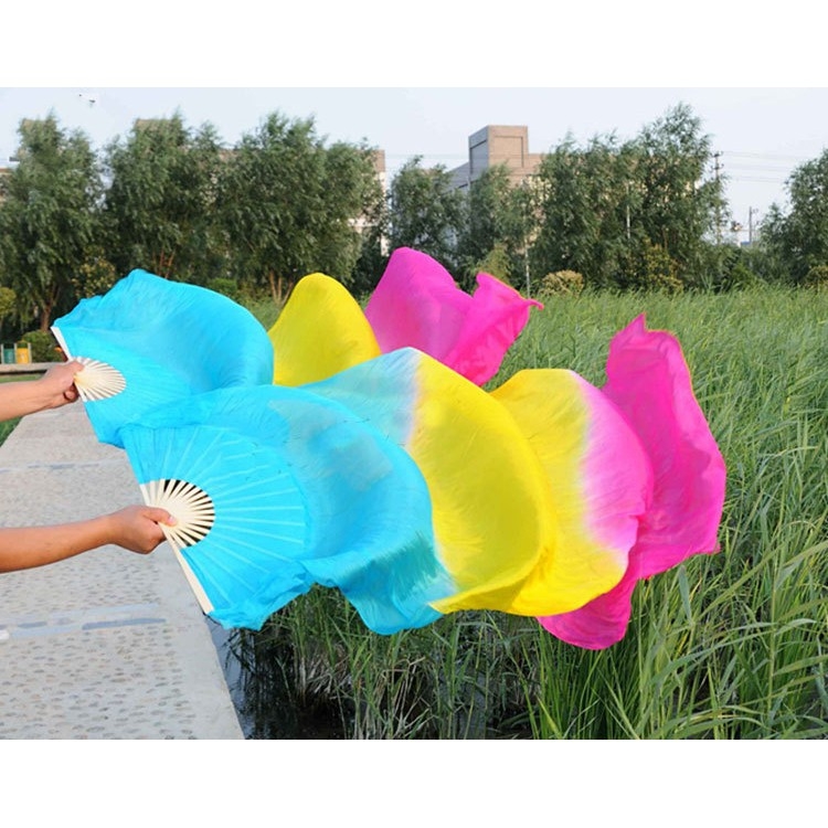 Quạt múa dài 3 màu tua dài cực mềm mại và đẹp