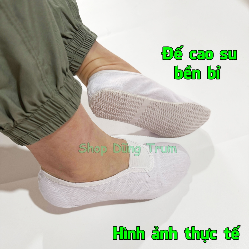 Giày múa dưỡng sinh đế bệt cao su, giày múa bale đồng diễn hội thao ngoài trời