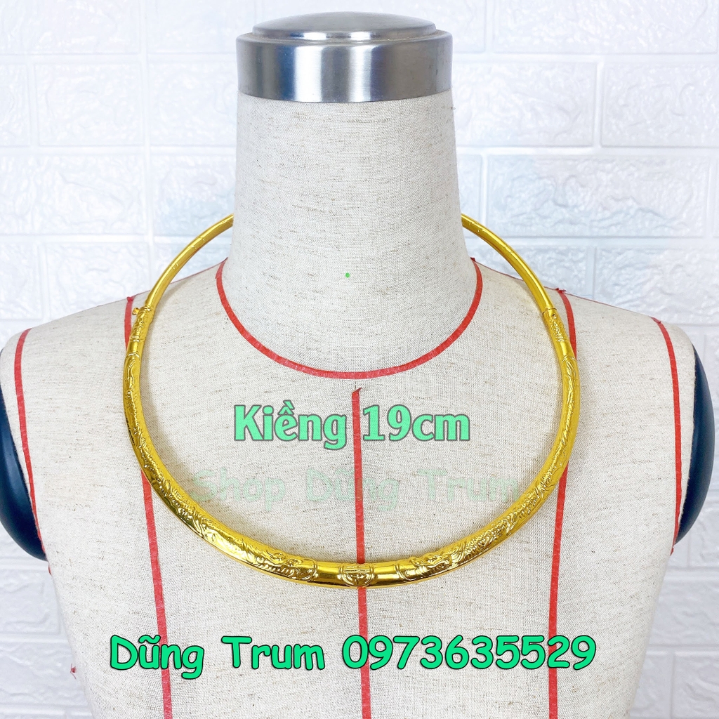 Kiềng vàng hầu Thánh đủ kích thước, kiềng cổ hầu đồng