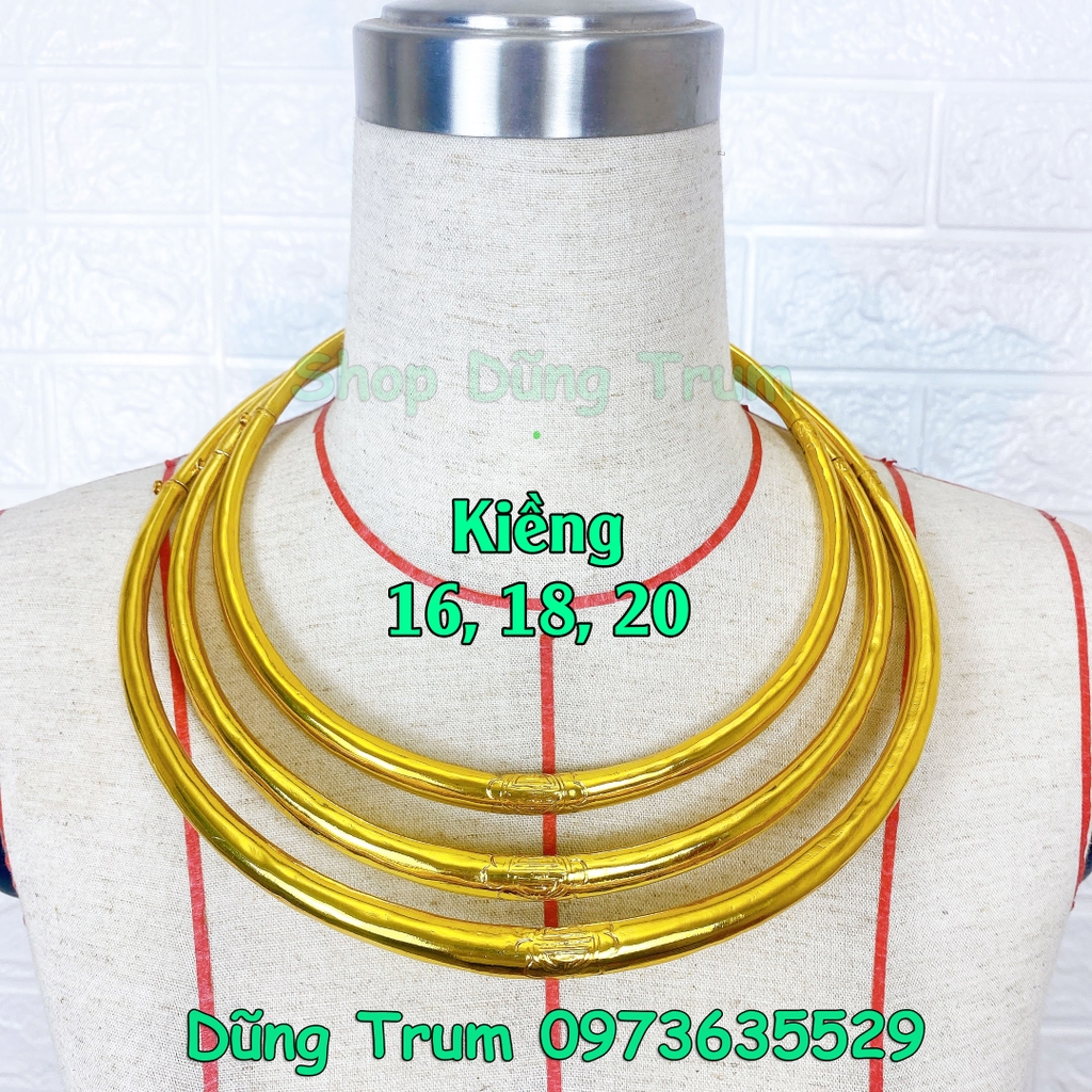 Kiềng vàng hầu Thánh đủ kích thước, kiềng cổ hầu đồng
