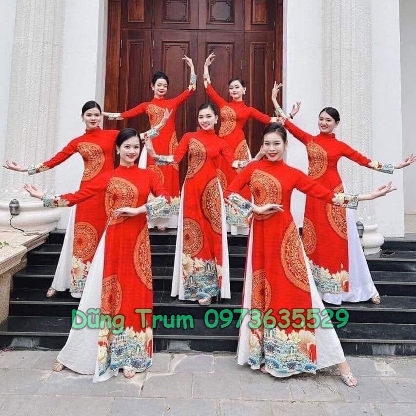 Áo dài cách tân Combo 10 bộ biểu diễn cho đoàn nhóm