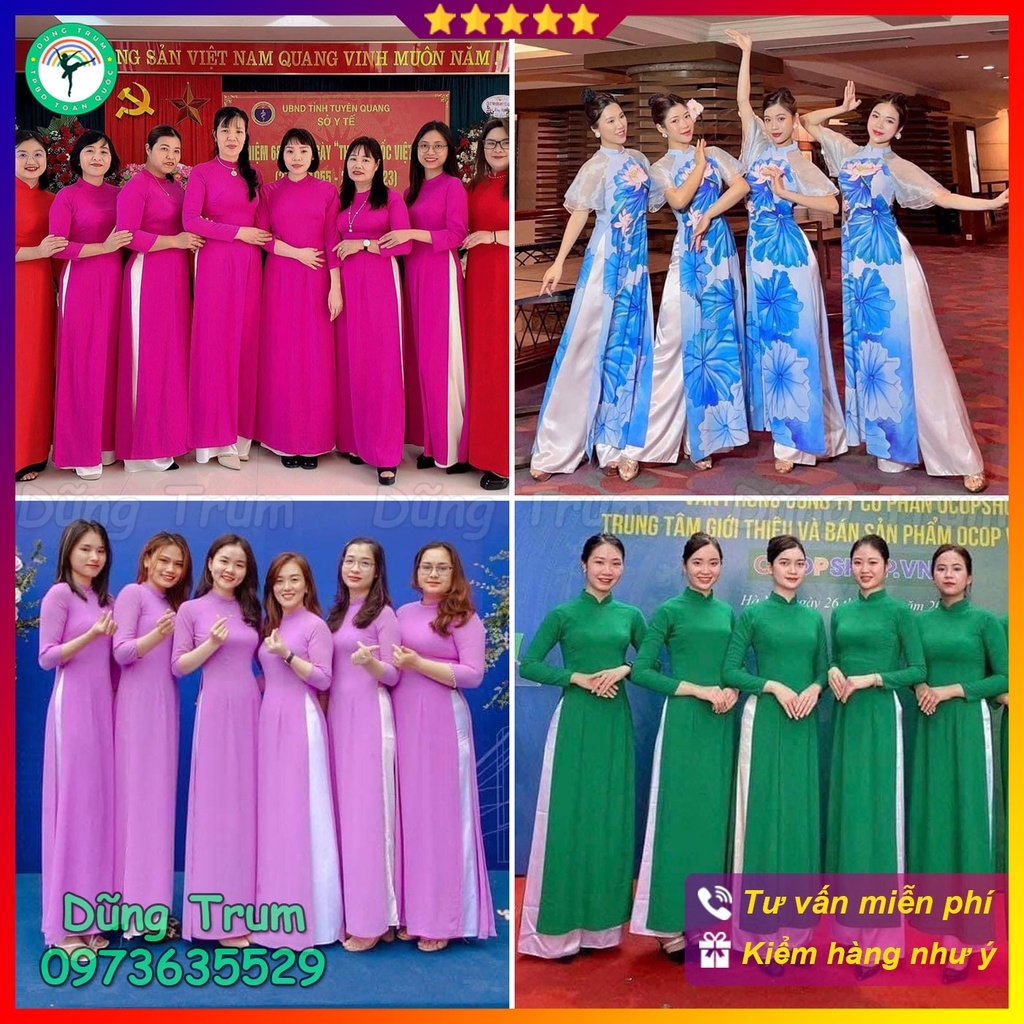 Áo dài cách tân Combo 10 bộ biểu diễn cho đoàn nhóm