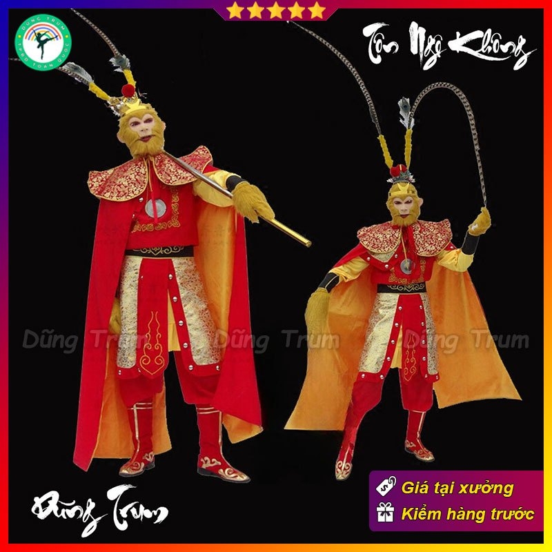 Trang phục Tôn Ngộ Không đầy đủ chi tiết hóa trang Tề Thiên Đại Thánh