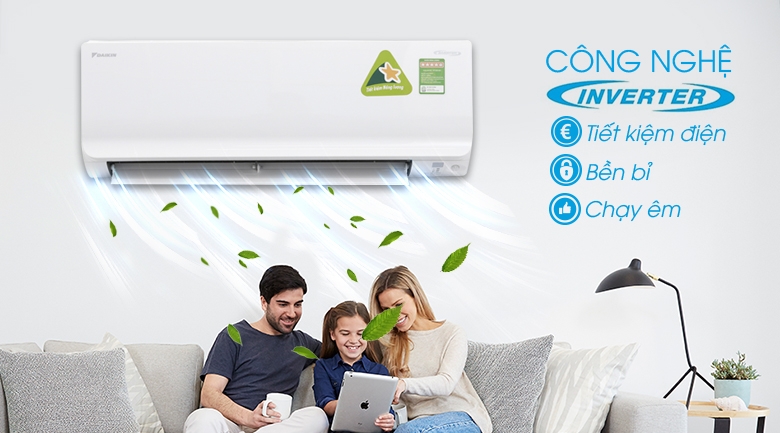 Điều hòa Daikin 1 chiều 9.000BTU inverter FTKC25UAVMV
