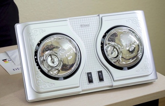 Đèn sưởi phòng tắm 2 bóng vàng Hans H2B (550w)