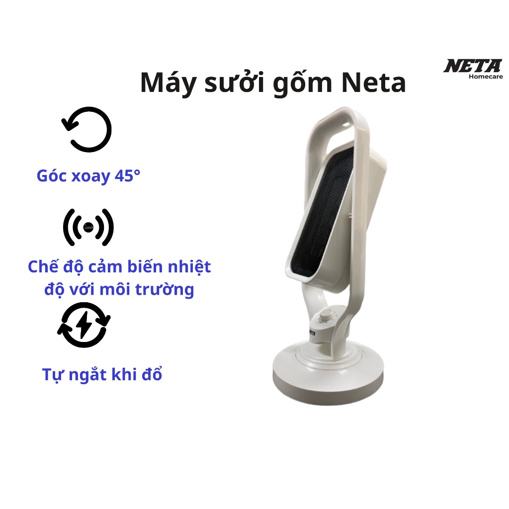 Quạt sưởi gốm Ceramic Neta MS01C (2500w)