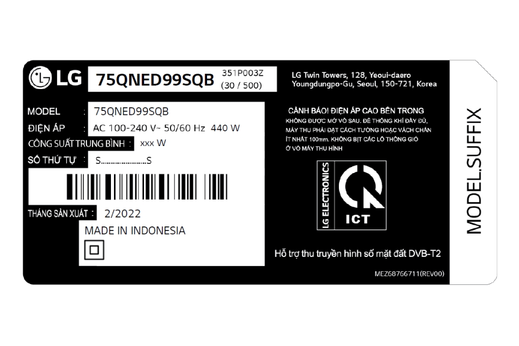 Smart Tivi LG QNED 75 Inch 8K 75QNED99SQB