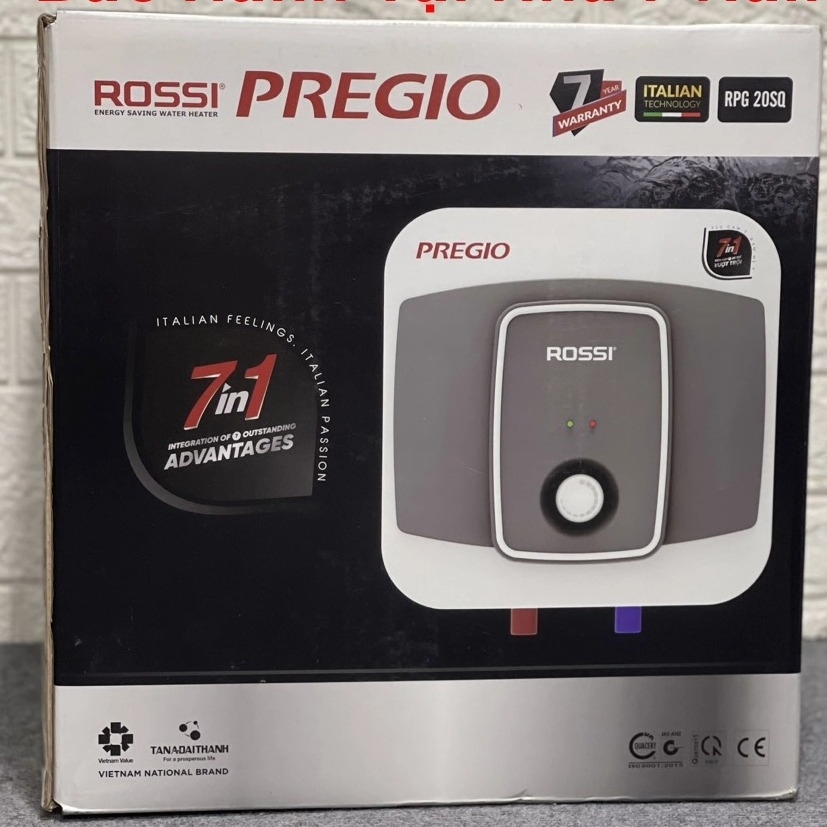 Bình nóng lạnh Rossi Pregio 20 lít vuông RPG 20SQ