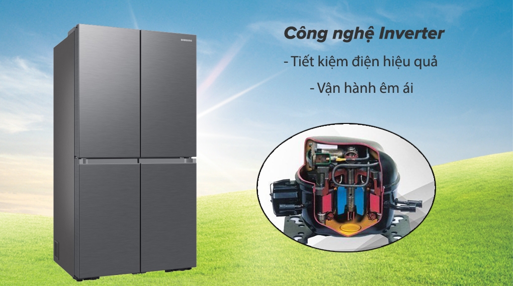Tủ lạnh Samsung Inverter 649L 4 cửa RF59C700ES9/SV