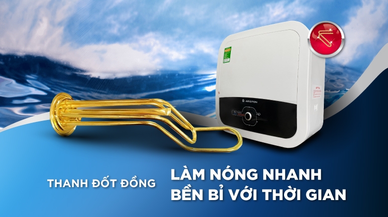 Bình nóng lạnh Ariston 30 lít vuông AN2 30 RS
