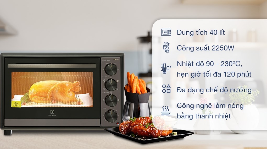 Lò nướng Electrolux 40 lít EOT4022XFG