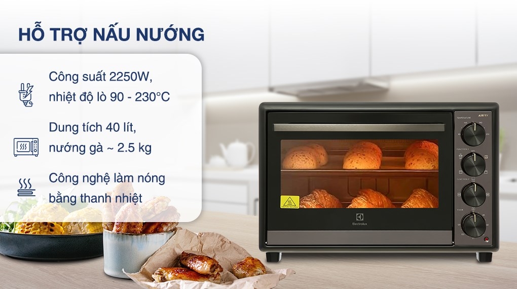 Lò nướng Electrolux 40 lít EOT4022XFG