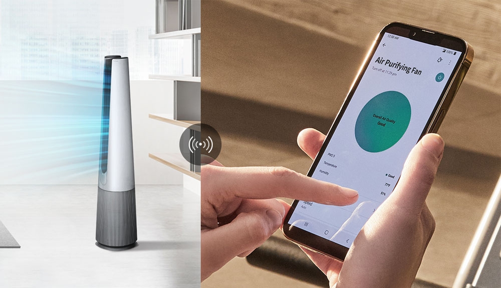 Máy Lọc Không Khí Kết Hợp Quạt LG PuriCare AeroTower FS15GPSF0