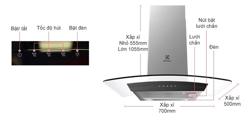 Máy hút mùi Electrolux EFC736GAR