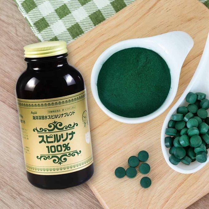 Viên Uống Tảo Xoắn Spirulina Hộp 2200 Viên Nội Địa Nhật Chính Hãng