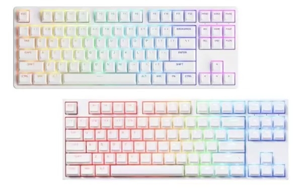 Bàn phím AKKO 5087 RGB ASA – White (AKKO CS switch – Jelly Pink)