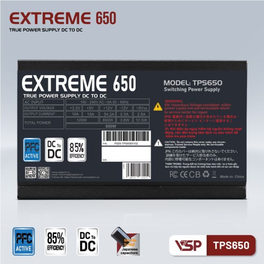 Nguồn VSP EXTREME TPS650 (DC To DC)