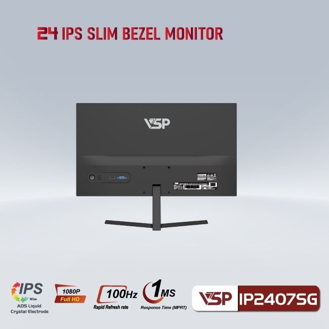 Màn hình Gaming VSP IP2407SG 24 inch IPS FullHD 100Hz 1m Đen