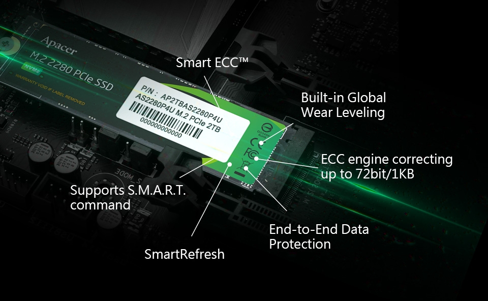 SSD Apacer AS2280P4U 512G M.2 PCIe