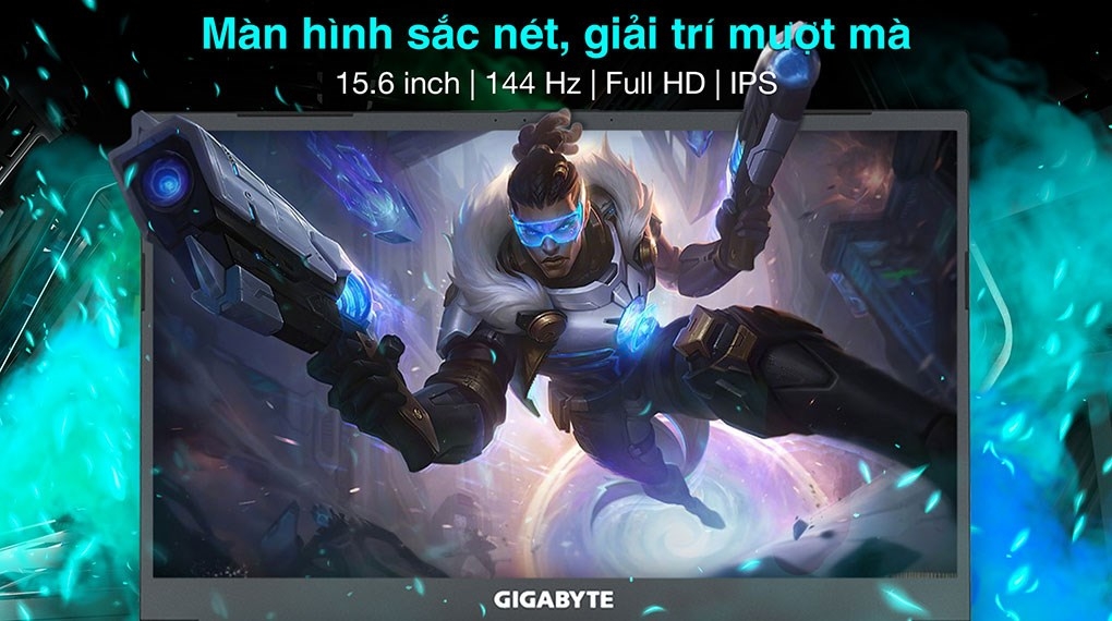 Laptop Gaming Gigabyte G5 GE-51VN263SH i5-12500H | 8GB | 512GB | RTX 3050 4GB | 15.6″ FHD 144Hz | Win 11 (Đen)