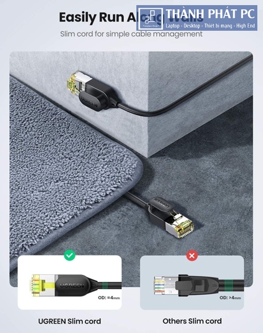 Cáp mạng Cat7 Ultra Slim dài 5m Ugreen 80419