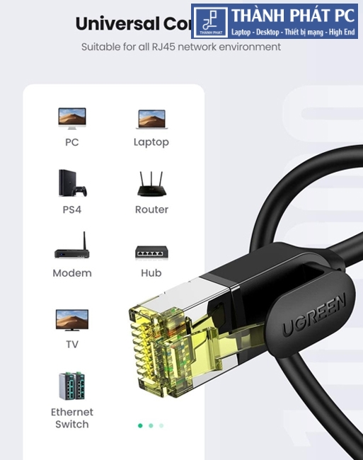 Cáp mạng Cat7 Ultra Slim dài 5m Ugreen 80419