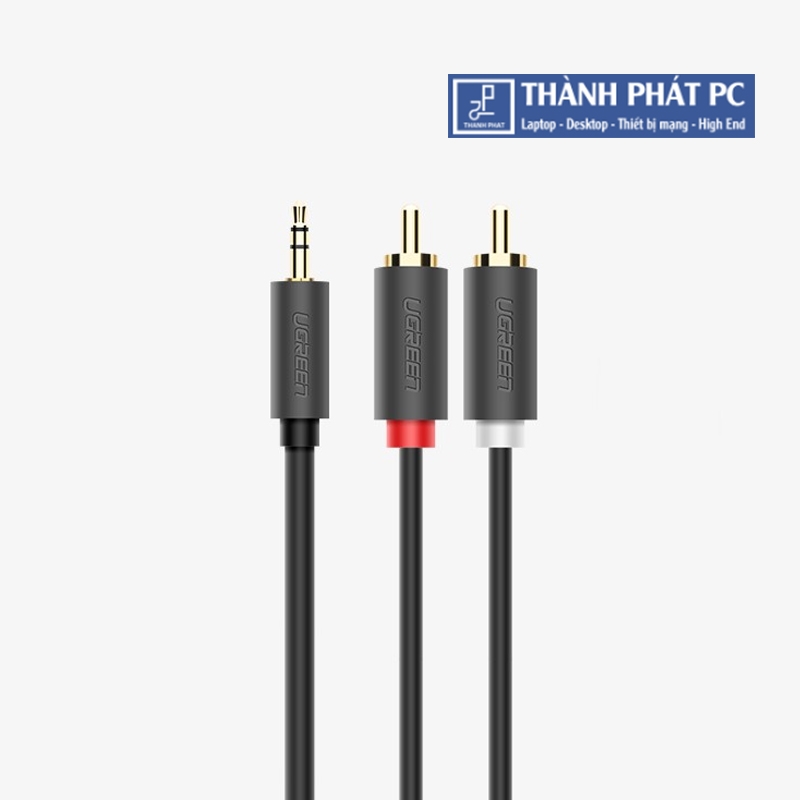 Cáp audio 1 ra 2 RCA (hoa sen) 10m Ugreen 10514