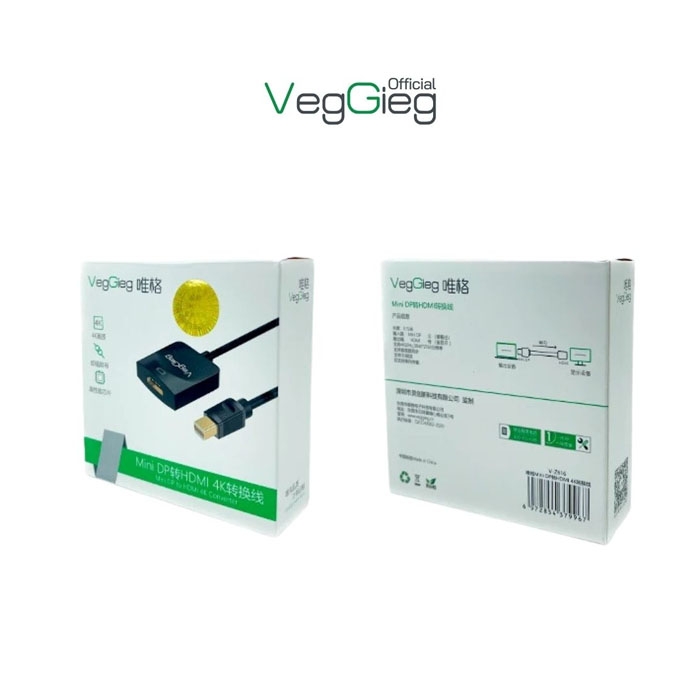 Bộ chuyển đổi VegGieg Mini DP sang HDMI V-Z616