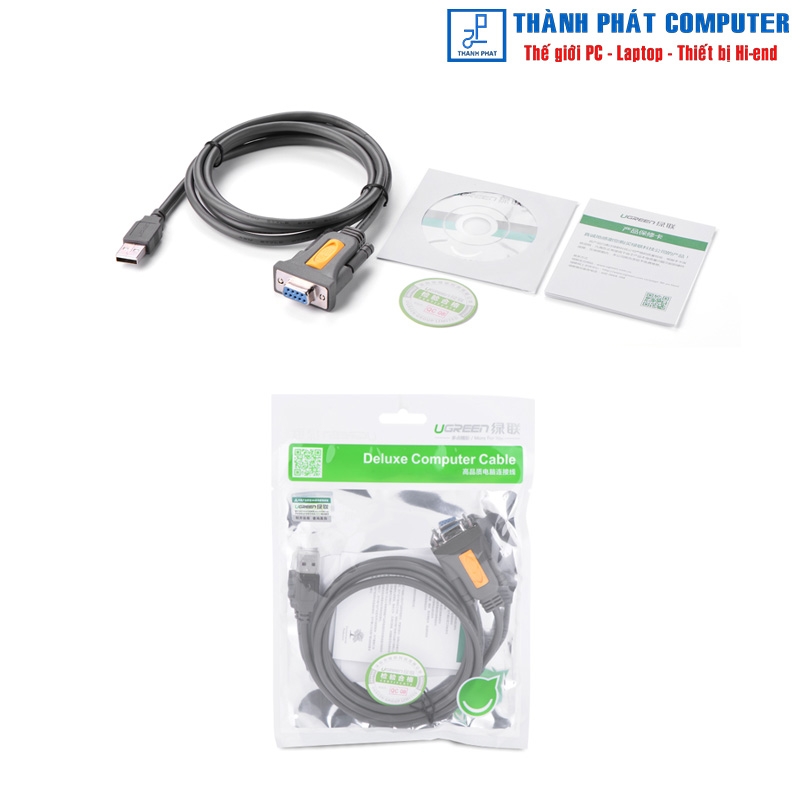 Cáp chuyển đổi USB to Com RS232 âm dài 1,5m Ugreen 20201