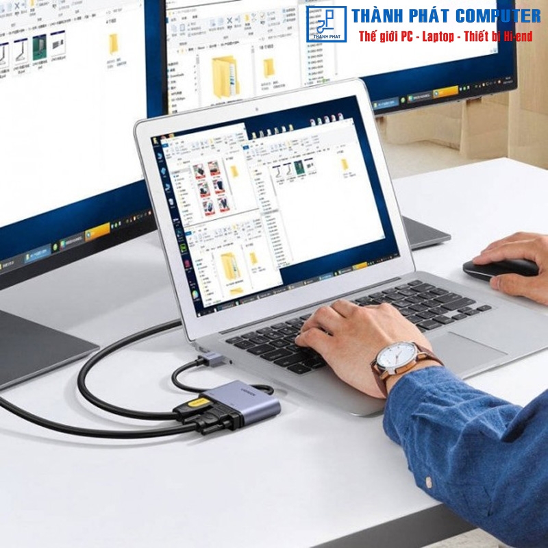 Cáp chuyển đổi USB 3.0 sang HDMI/VGA 1080P60Hz Ugreen 20518