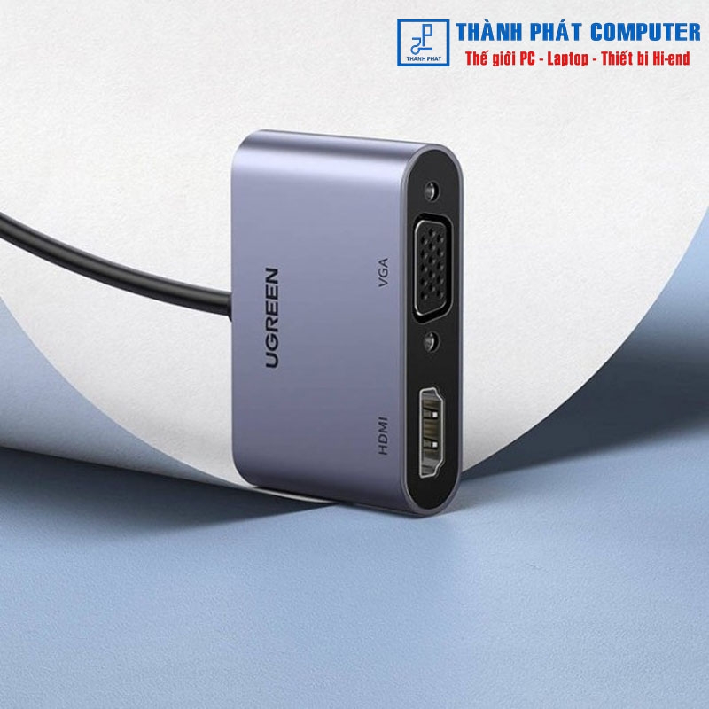Cáp chuyển đổi USB 3.0 sang HDMI/VGA 1080P60Hz Ugreen 20518