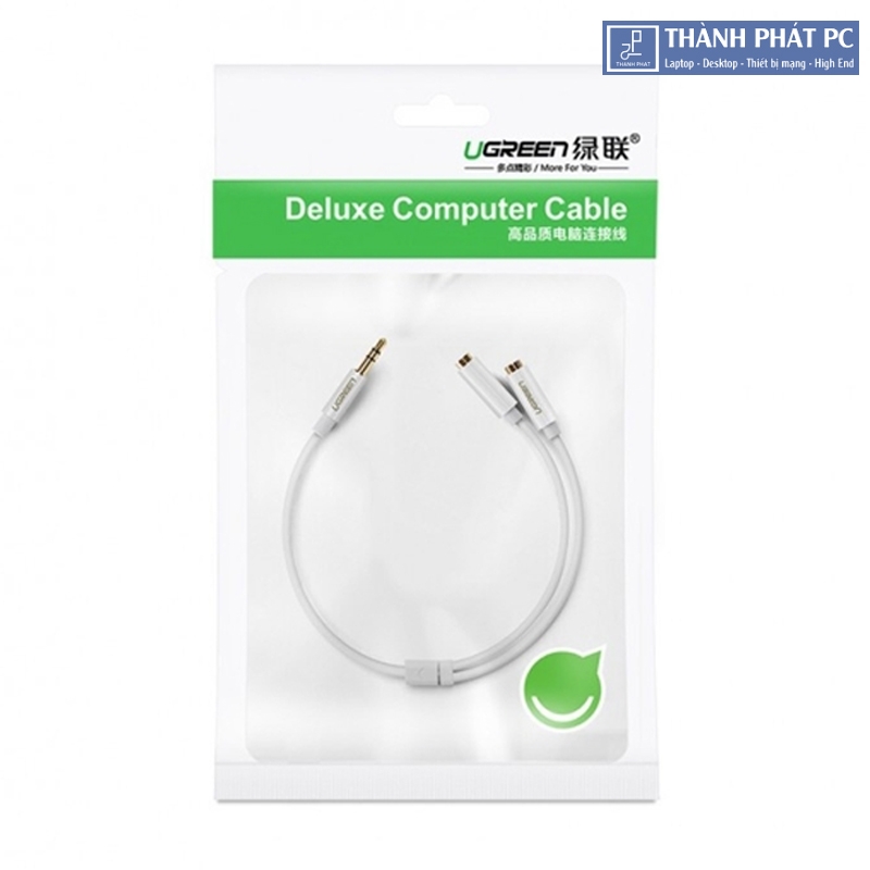 Cáp chia 2 cổng Audio 3.5mm dài 20cm Ugreen 10739