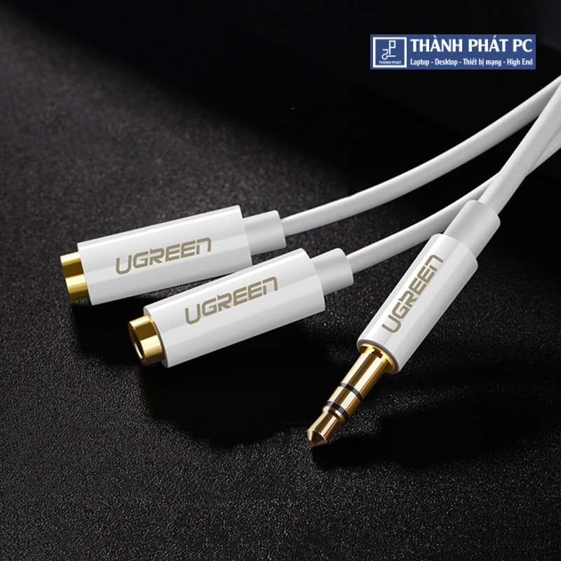 Cáp chia 2 cổng Audio 3.5mm dài 20cm Ugreen 10739