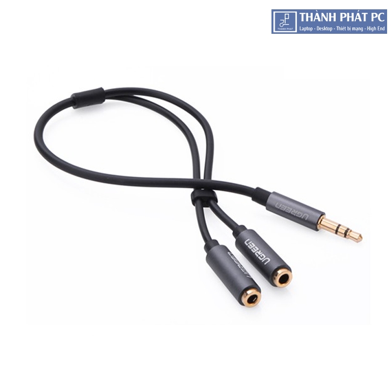 Cáp chia 2 cổng Audio 3.5mm dài 20cm Ugreen 10532