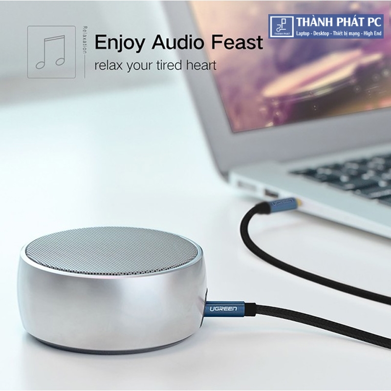 Cáp audio 3.5mm bọc dù dài 1,5m Ugreen 10686