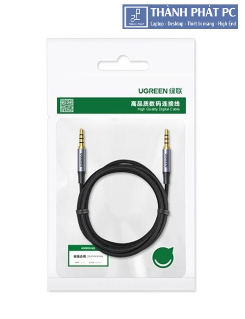 Cáp AUX 3.5mm 2 đầu TRRS 4 cực có mic dài 1m Ugreen 10648