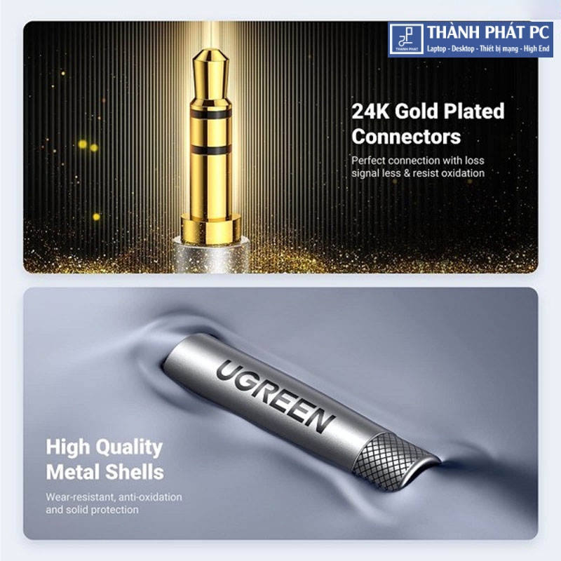 Cáp audio AUX 3.5mm TRS dài 1,5m Ugreen 50356