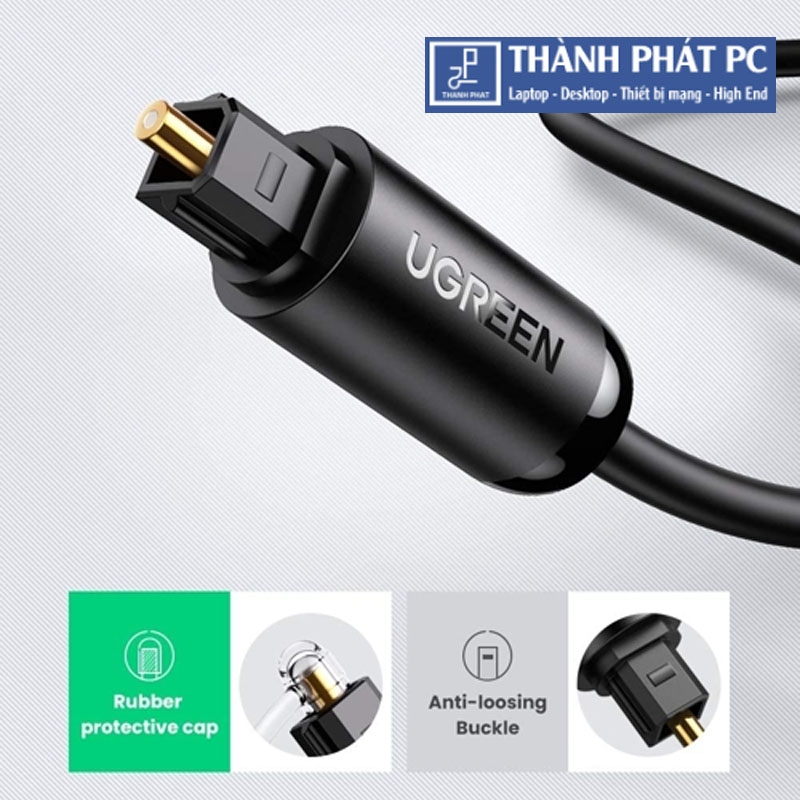 Cáp quang âm thanh Digital Optical Audio Toslink dài 1m Ugreen 70890