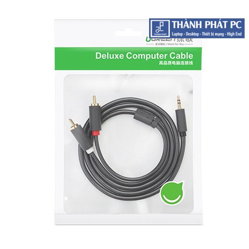 Cáp audio 1 ra 2 RCA (hoa sen) 1m Ugreen 10772