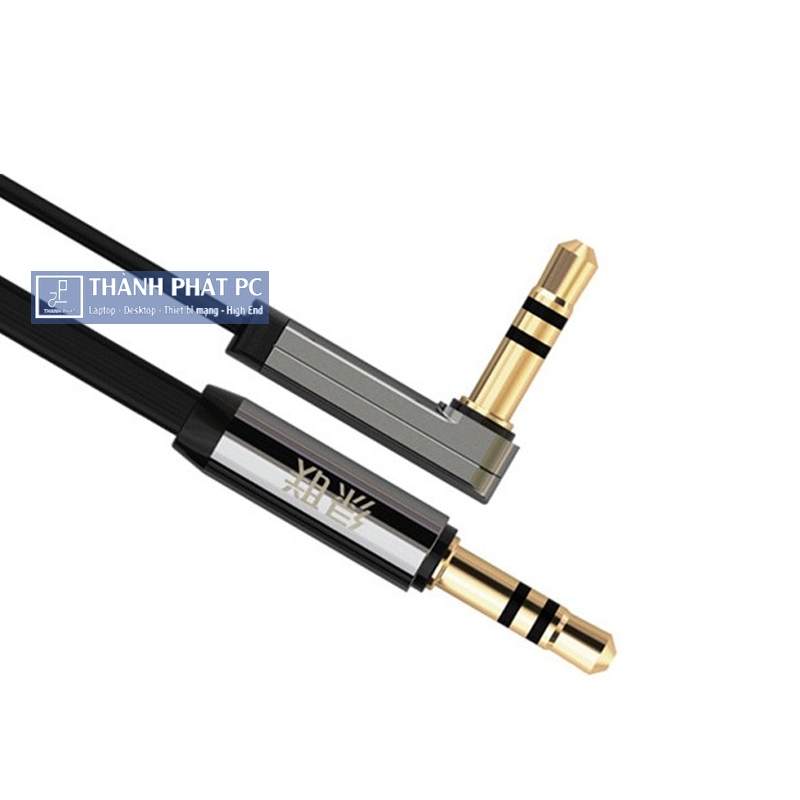 Cáp Audio 3.5mm 0,5m đầu bẻ góc 90 độ Ugreen 10596