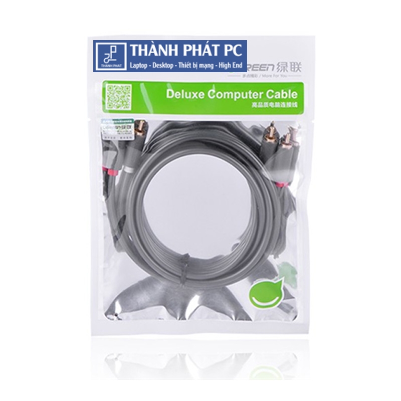 Cáp AV RCA 2 đầu hoa sen dài 2m Ugreen 10518